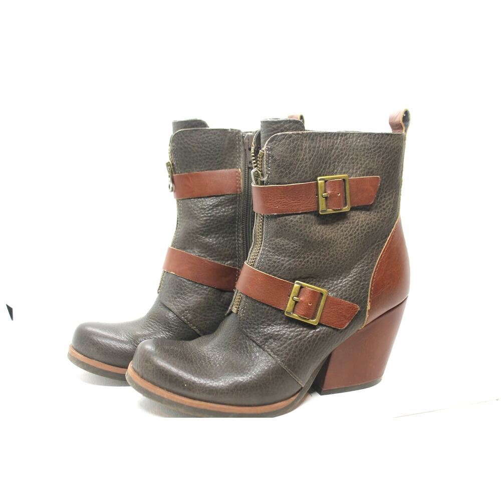 Korks by Kork-Ease Richards Two Tone Leather Ankle Boots sz 6M